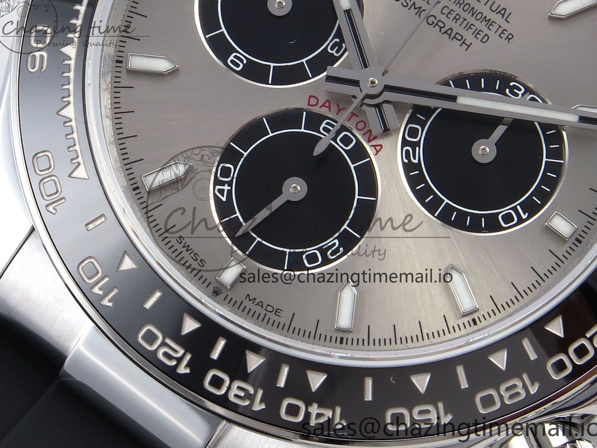 Strap V6（Gain 126519 SH4131 Edition Oysterflex Best 1:1 QF on Gray Daytona Weight） Black Dial 1228